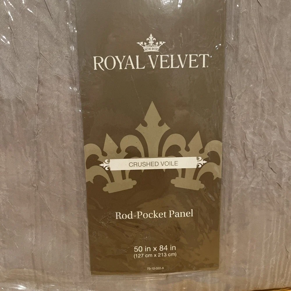 2 JCP Royal Velvet Crushed Voile Rod-Pocket Sheer Panels 50